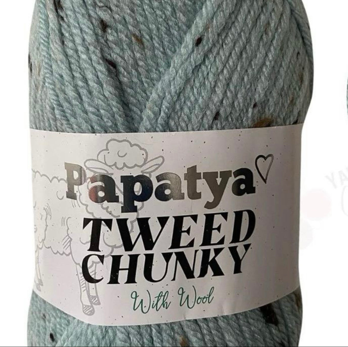 Papatya Tweed Chunky with wool  5 x 100g Balls Super Soft Yarn Perfect for Wearables Blankets and More in Assorted Colors