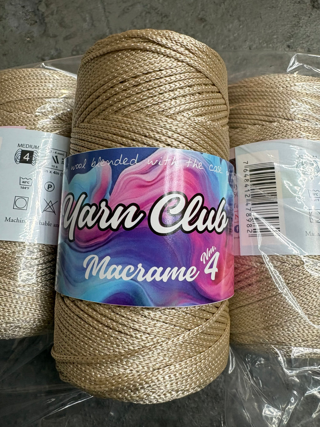 Yarn Club Macrame No.4 Size - 1 x 200g ball