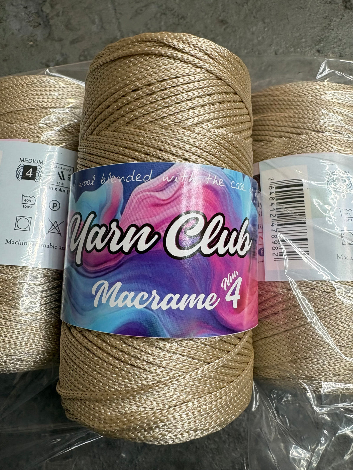 Yarn Club Macrame No.4 Size - 1 x 200g ball