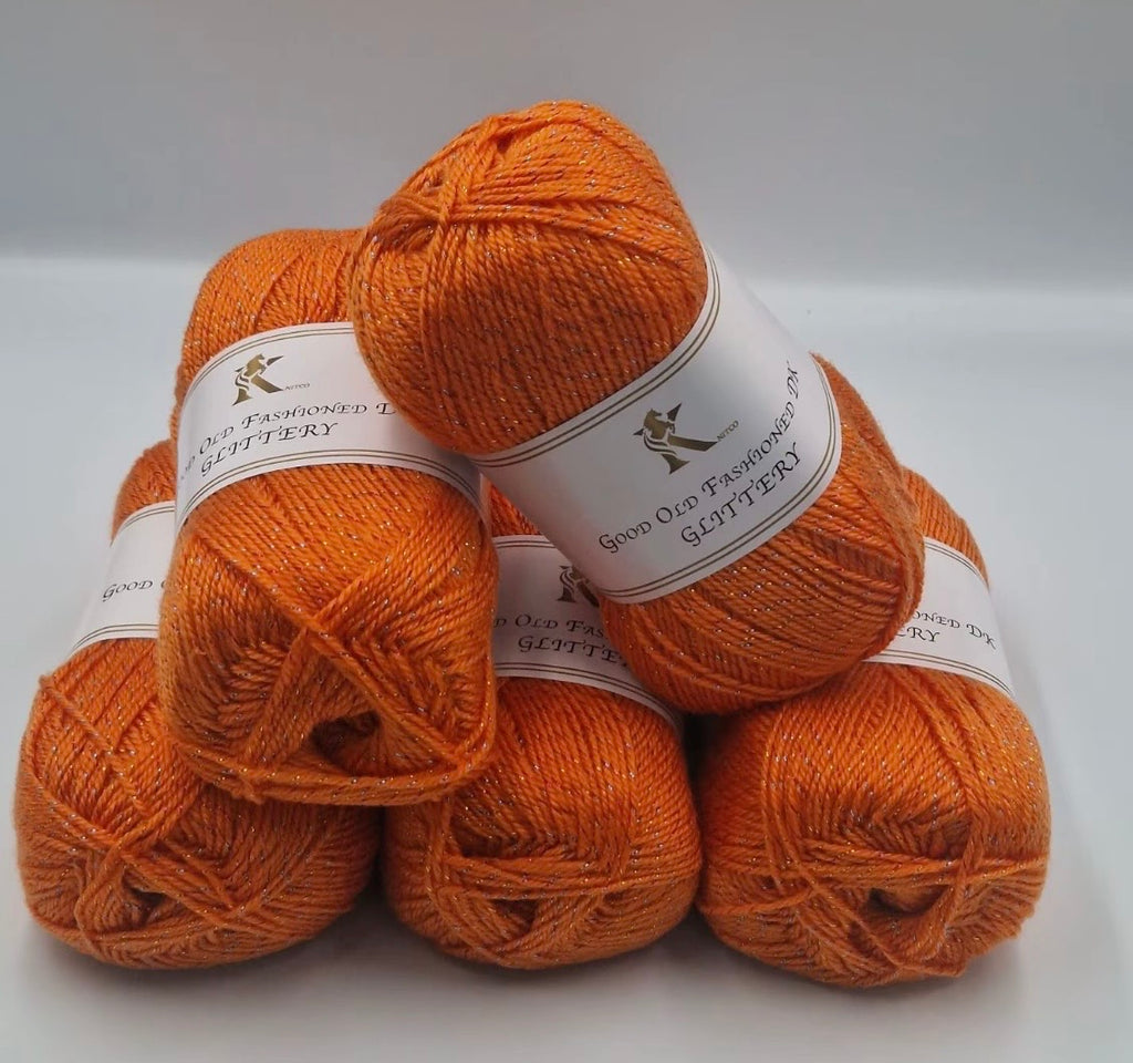 Knitco Good Old Fashioned Glittery DK 5 x 100g - 270m Crochet / Knitting Yarn 95% Acrylic 5% Silk