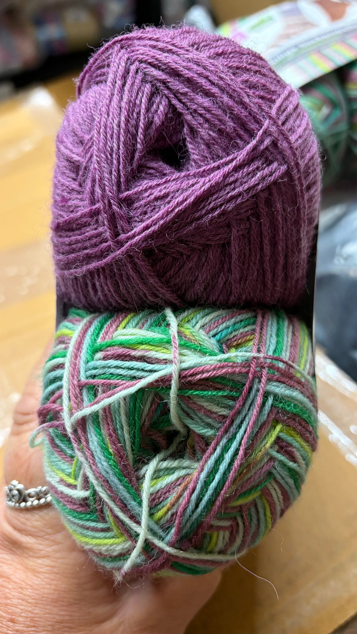 CLEARANCE - Sock Yarn 2 x 100g - Contains Wool