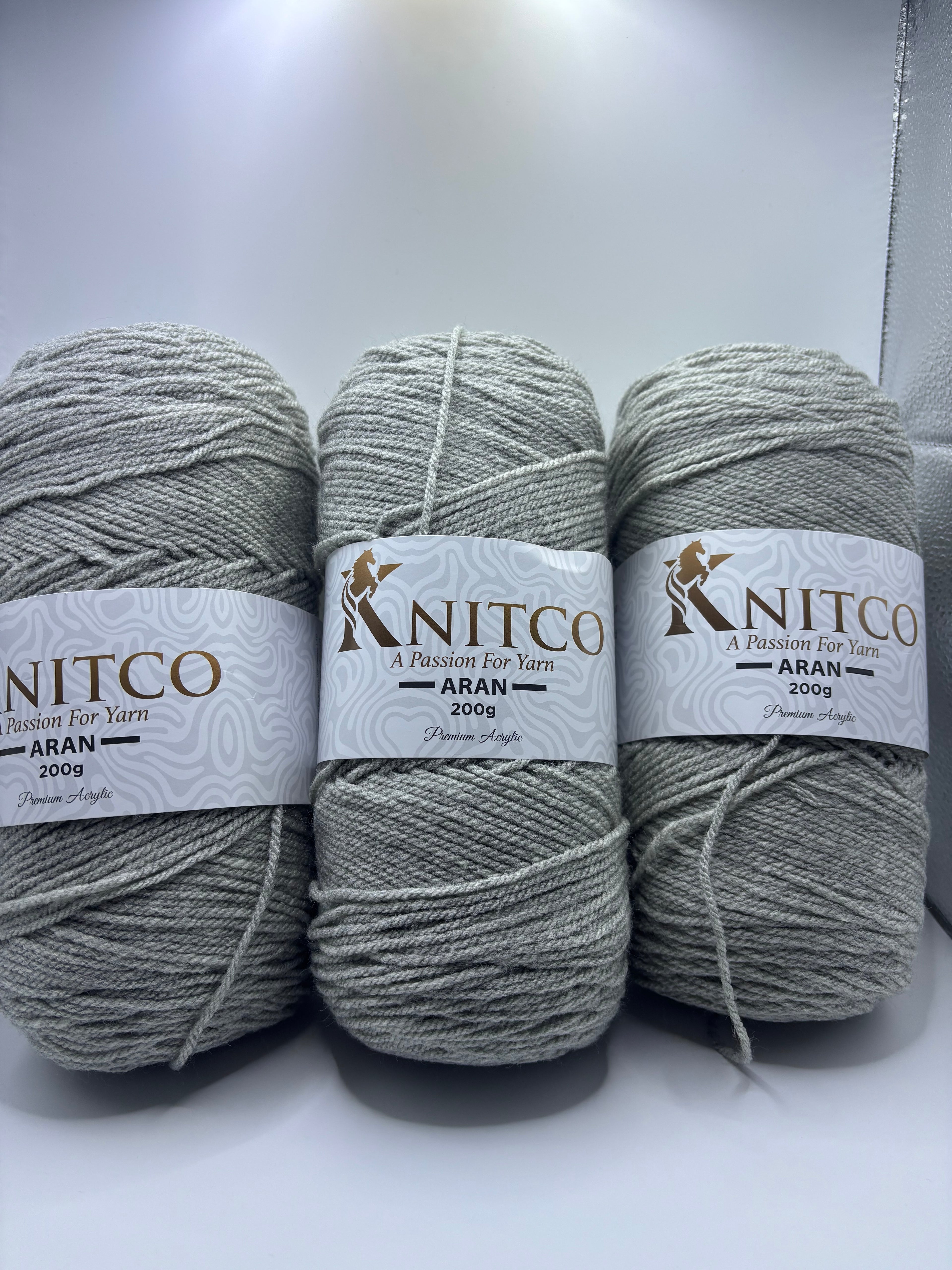 Knitco Premium Aran Yarn - 200g 420mt 100% Acrylic Yarn - Available in 58 Shades