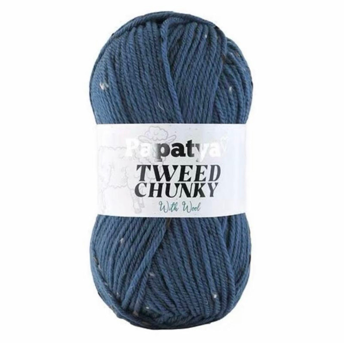 Papatya Tweed Chunky with wool  5 x 100g Balls Super Soft Yarn Perfect for Wearables Blankets and More in Assorted Colors