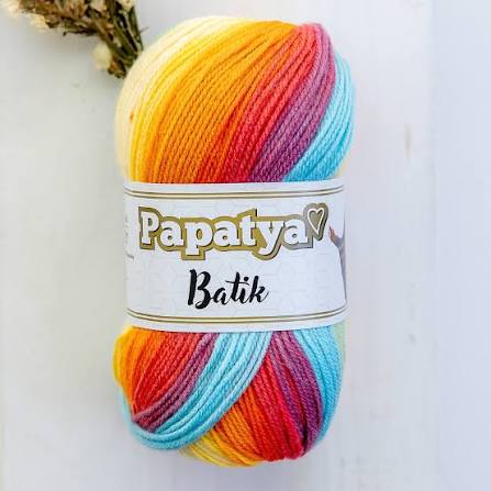 Papatya Batik DK 5 x 100g 100% Acrylic Yarn 360m per ball