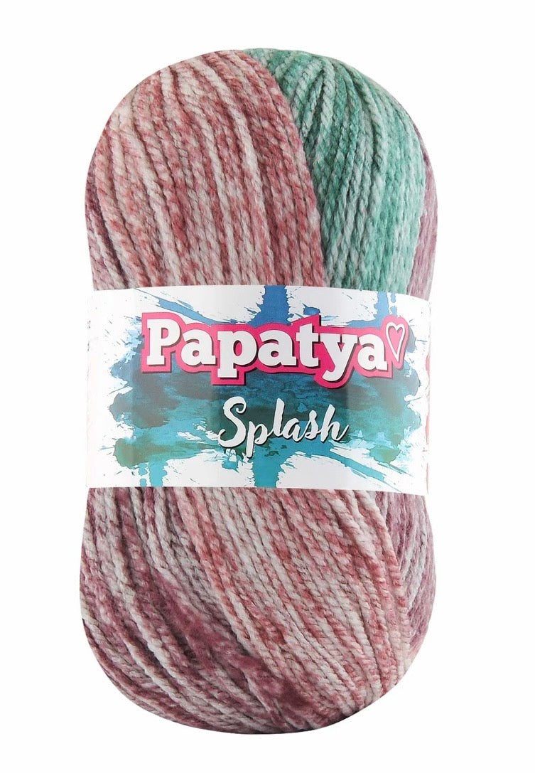 Papatya Splash 5 x 100g 100% Acrylic 185m Chunky yarn