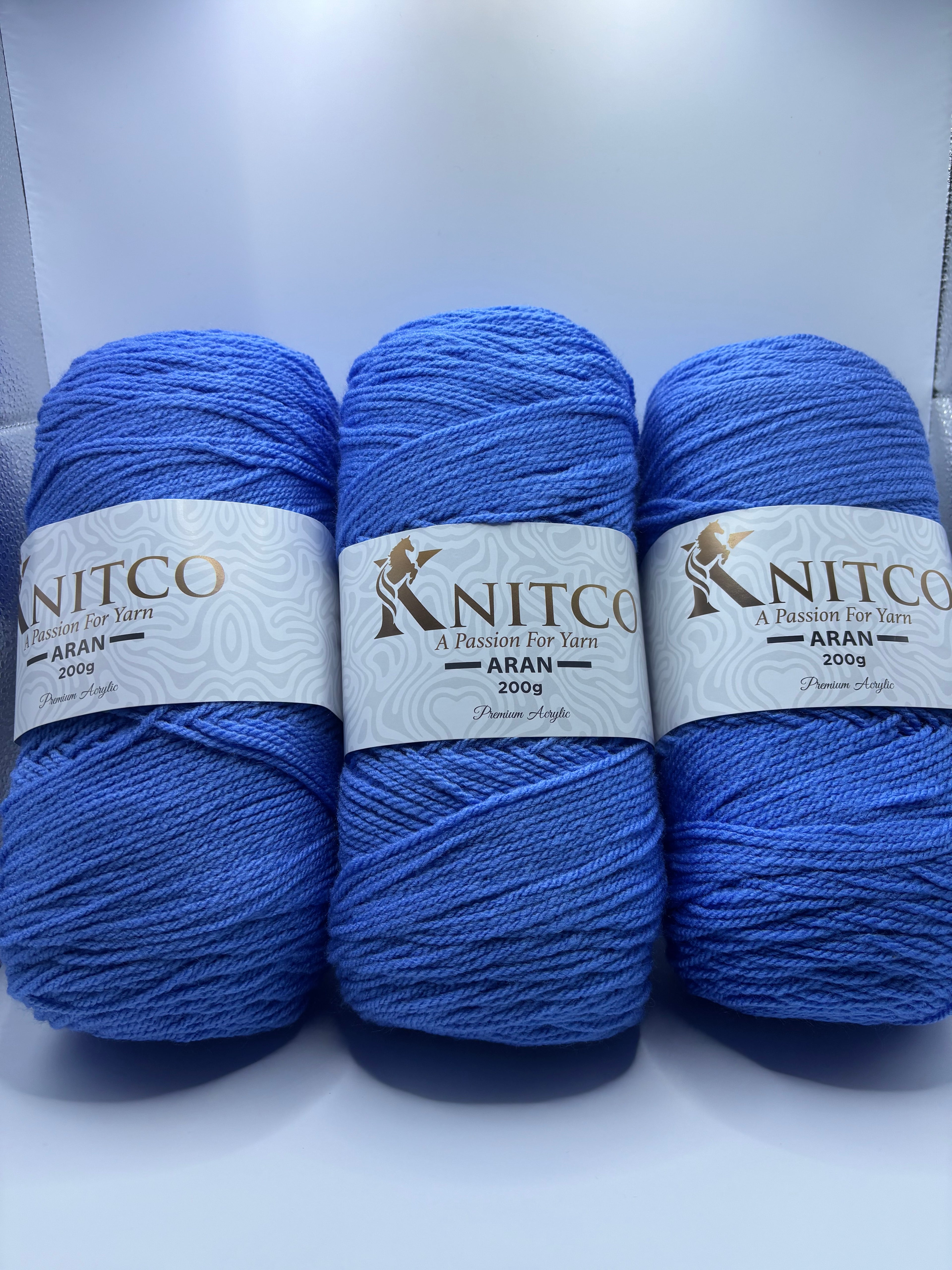 Knitco Premium Aran Yarn - 200g 420mt 100% Acrylic Yarn - Available in 58 Shades