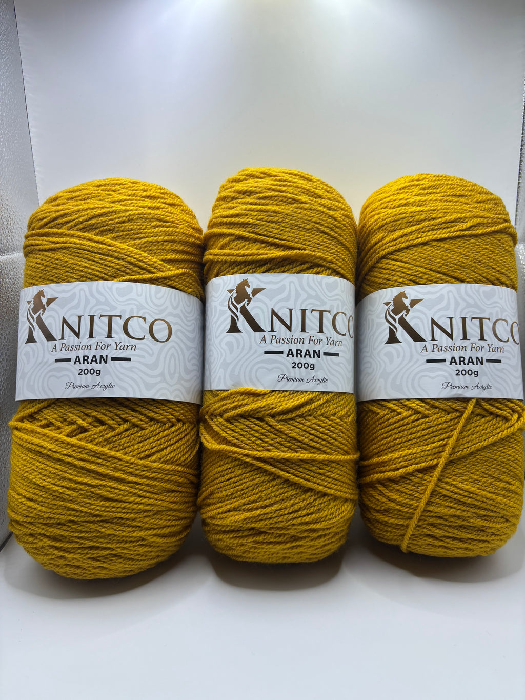 Knitco Premium Aran Yarn - 200g 420mt 100% Acrylic Yarn - Available in 58 Shades