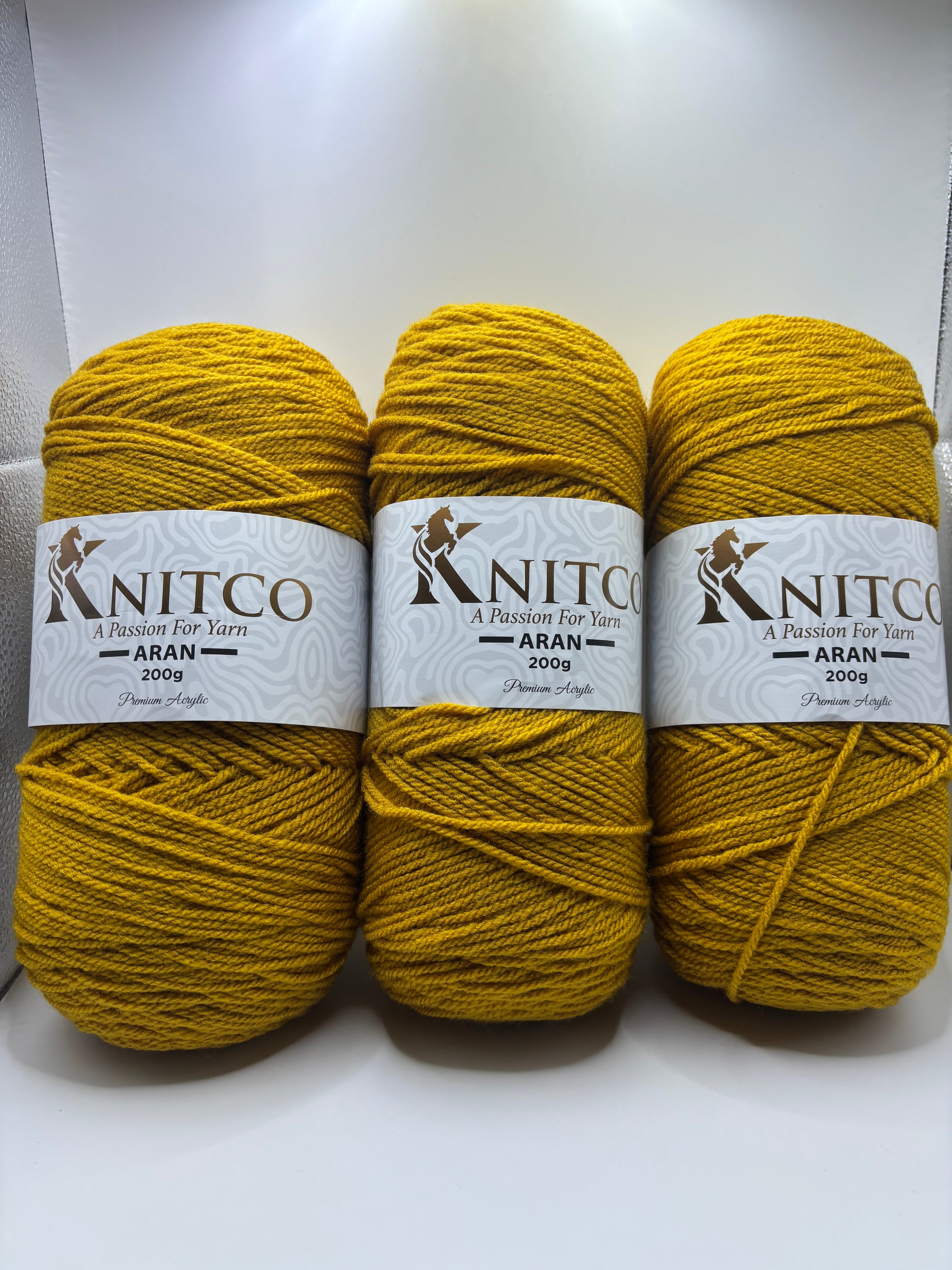 Knitco Premium Aran Yarn - 200g 420mt 100% Acrylic Yarn - Available in 58 Shades