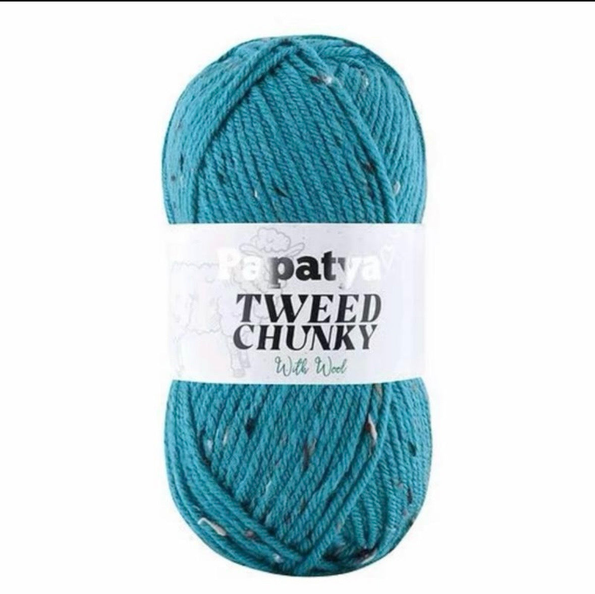 Papatya Tweed Chunky with wool  5 x 100g Balls Super Soft Yarn Perfect for Wearables Blankets and More in Assorted Colors