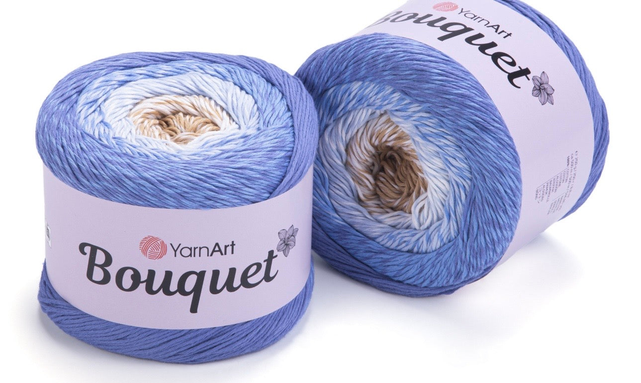 YarnArt Bouquet 100% Cotton DK  Cake 2 x 250g Cakes 500m