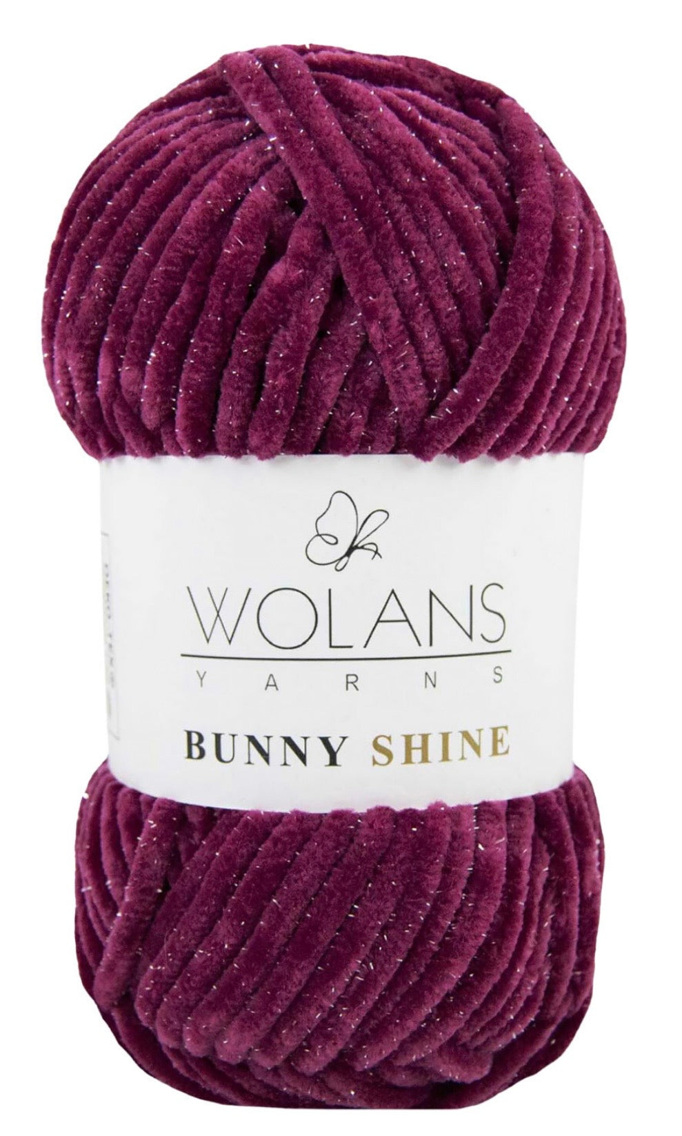 Wolans Bunny Shine 1 x 100g soft 100% Polyester Chenille yarn with Silver Glitter