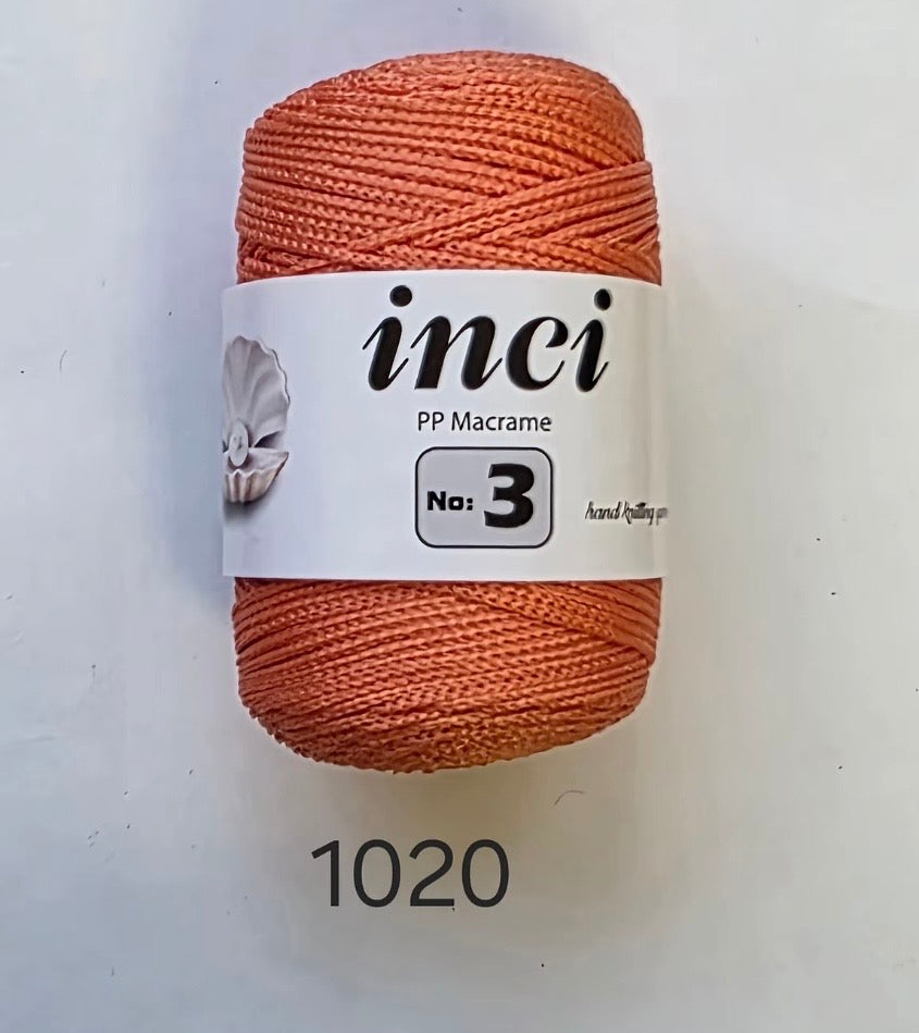 INCI PP Macrame Cord No.3 Size - 1 x 100g Rolls