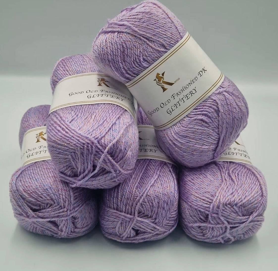Knitco Good Old Fashioned Glittery DK 5 x 100g - 270m Crochet / Knitting Yarn 95% Acrylic 5% Silk