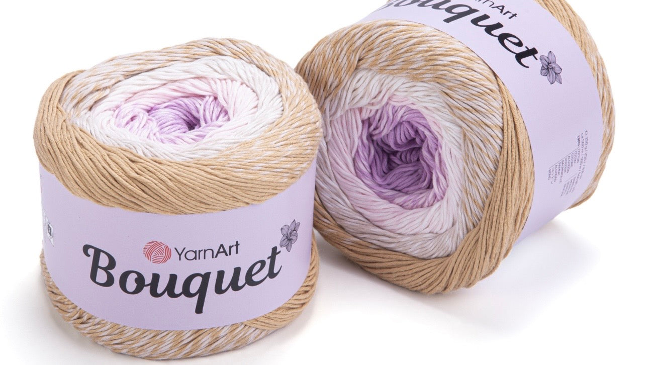 YarnArt Bouquet 100% Cotton DK  Cake 2 x 250g Cakes 500m