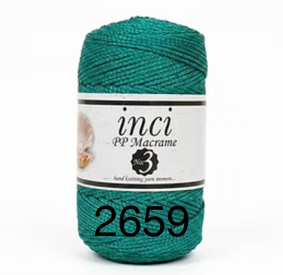 INCI PP Macrame Cord No.3 Size - 1 x 100g Rolls
