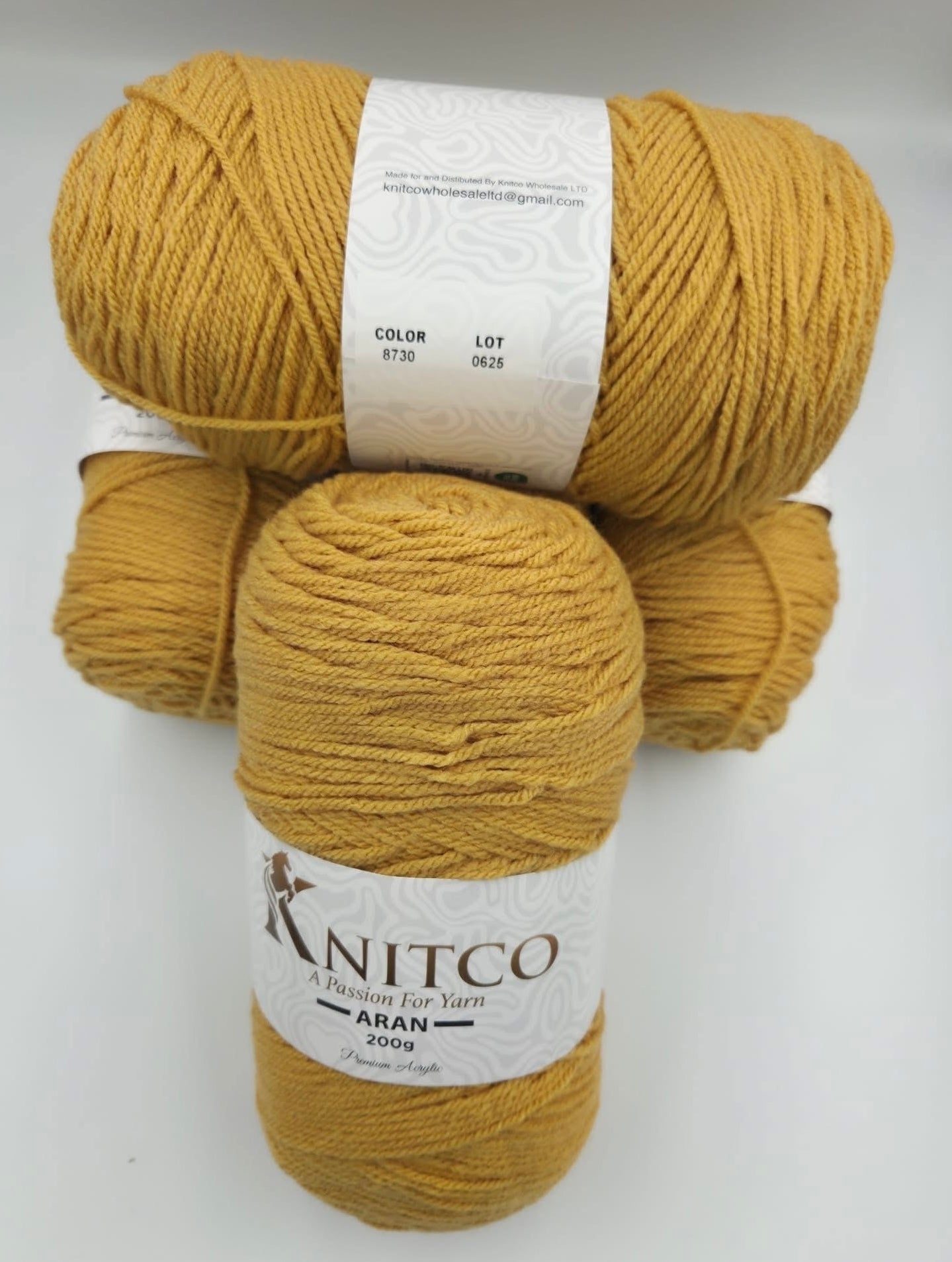 Knitco Premium Aran Yarn - 200g 420mt 100% Acrylic Yarn - Available in 58 Shades