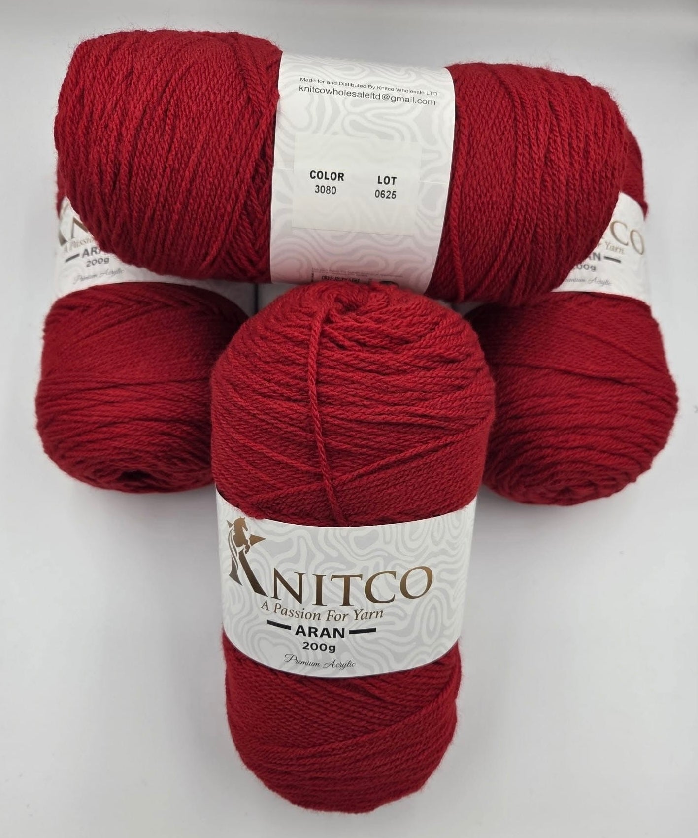 Knitco Premium Aran Yarn - 200g 420mt 100% Acrylic Yarn - Available in 58 Shades