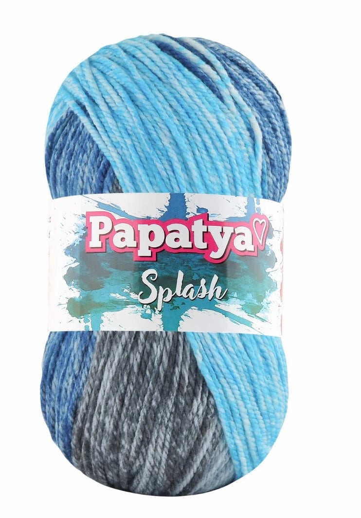 Papatya Splash 5 x 100g 100% Acrylic 185m Chunky yarn