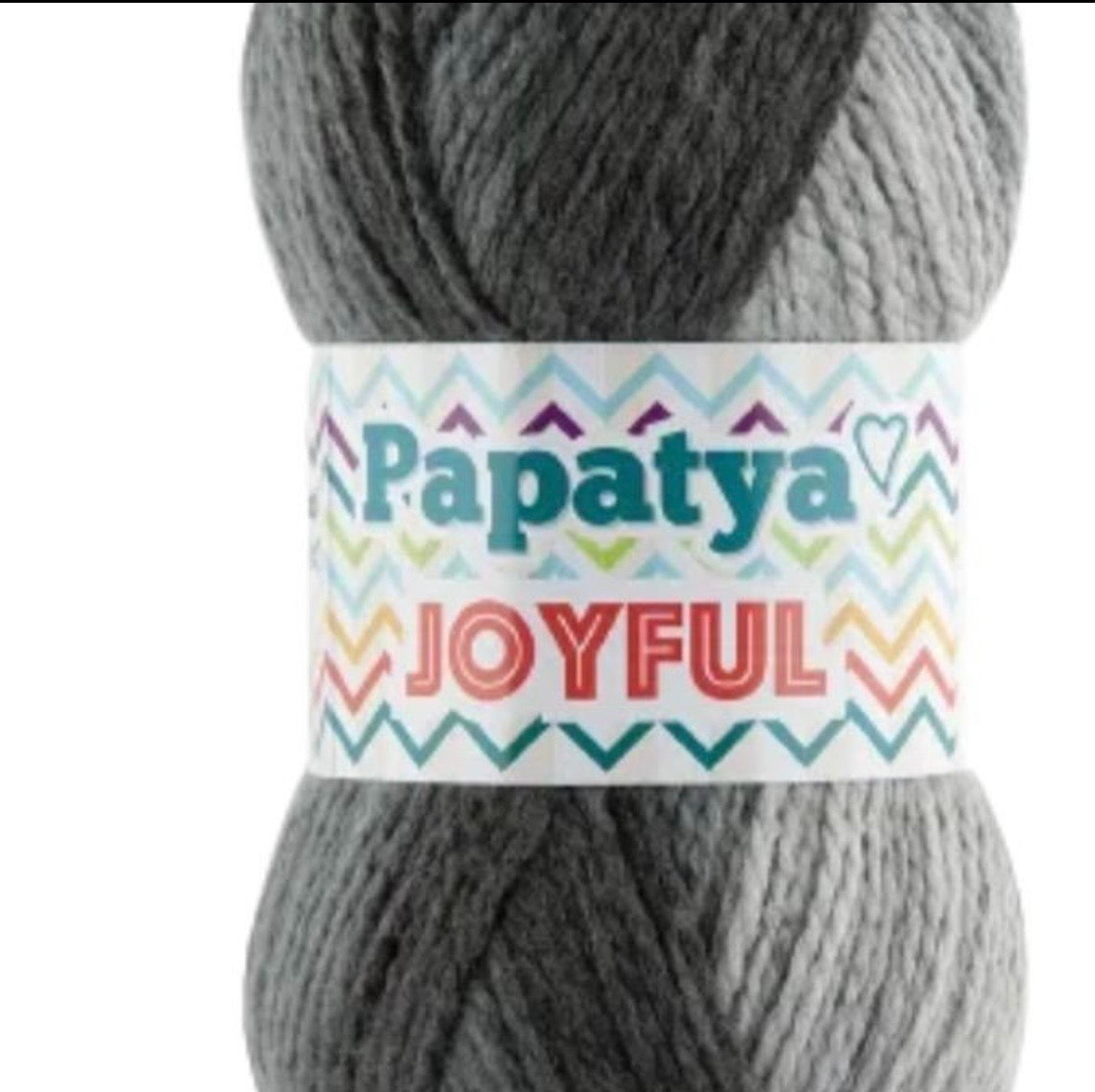 Papatya Joyful 5 x 100 - 200m - 20% Wool 80% Acrylic Knitting Crochet Yarn for Crafting Projects