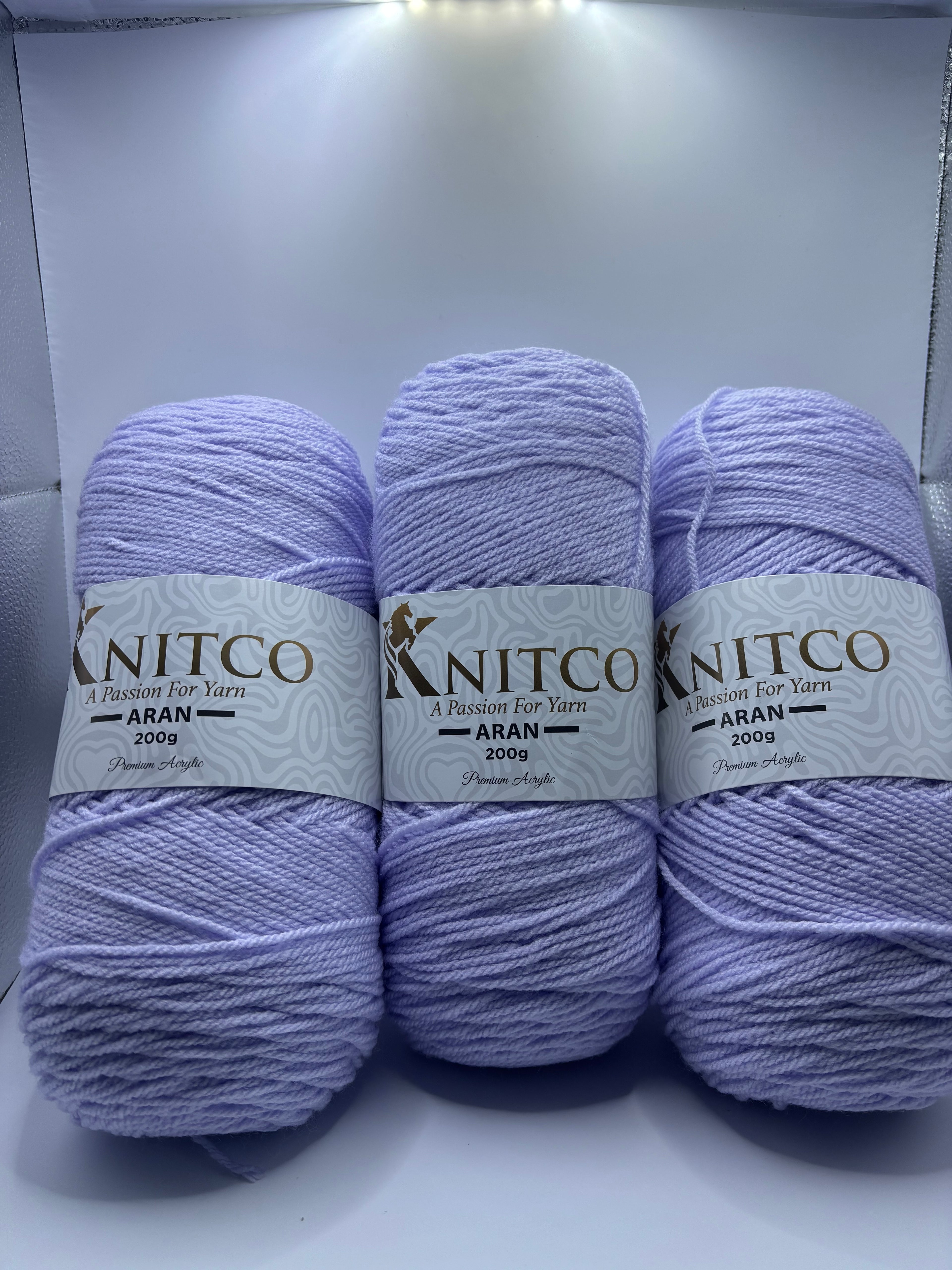 Knitco Premium Aran Yarn - 200g 420mt 100% Acrylic Yarn - Available in 58 Shades