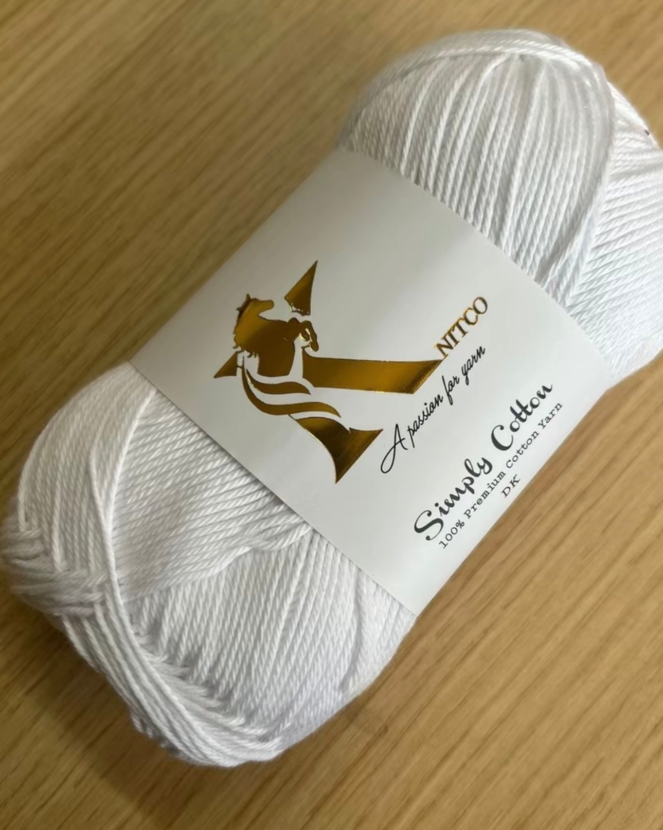 Knitco Premium Simply Cotton 1 x 100g 250m per Skein
