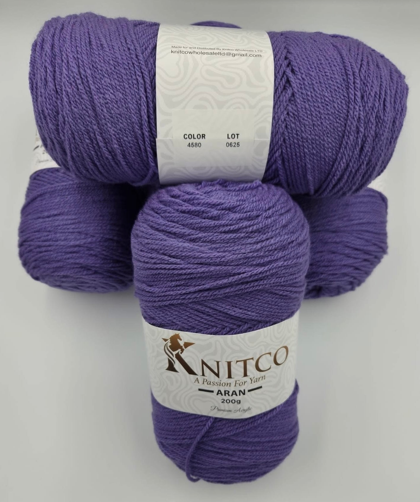 Knitco Premium Aran Yarn - 200g 420mt 100% Acrylic Yarn - Available in 58 Shades