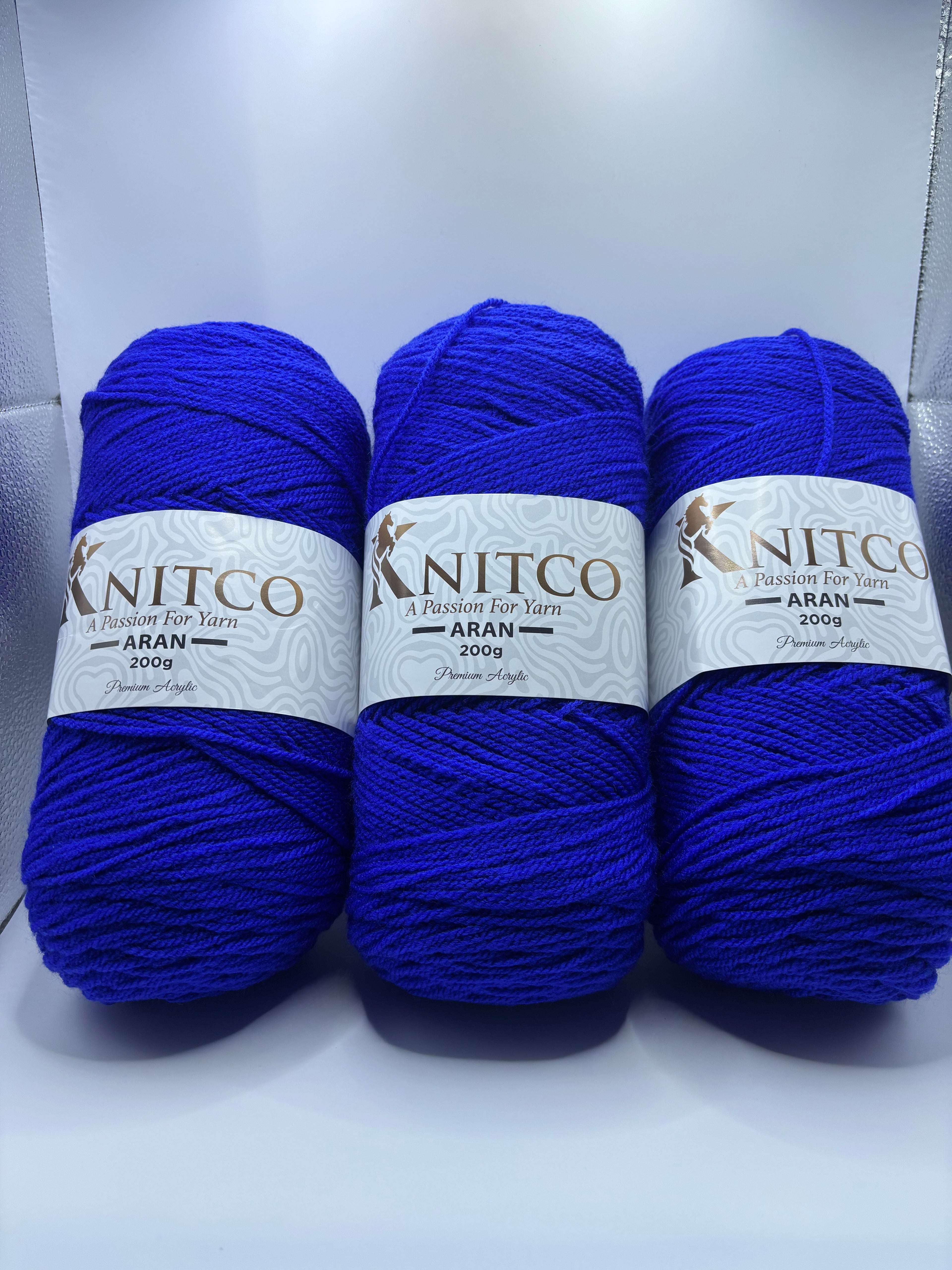 Knitco Premium Aran Yarn - 200g 420mt 100% Acrylic Yarn - Available in 58 Shades