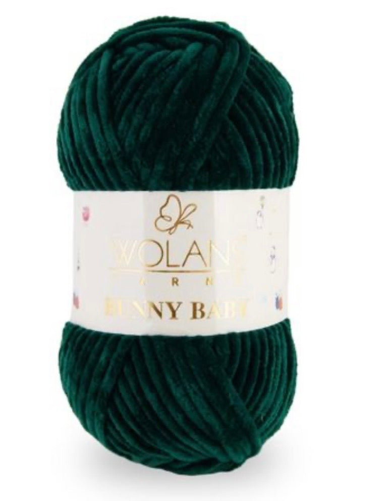 Wolans Bunny Baby 1 x 100g 100% Polyester Chenille yarn - 98 colours available