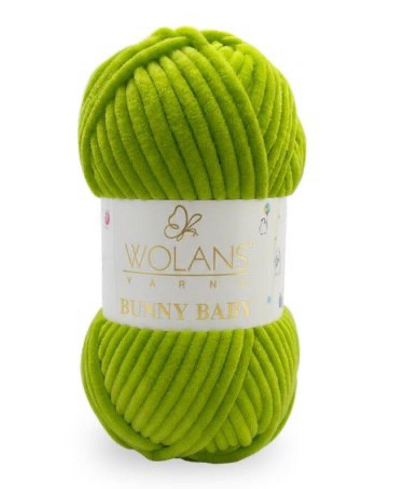 Wolans Bunny Baby 1 x 100g 100% Polyester Chenille yarn - 98 colours available