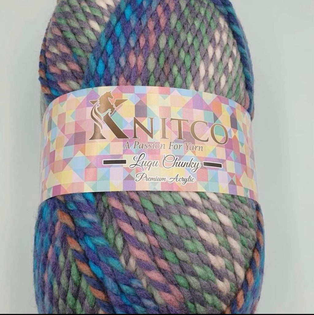 Knitco Luqu Chunky 1 x 300g Ball 195m Yarn for Crochet & Knitting Projects Soft and Warm Wool Blend - available in 11 gorgeous shades