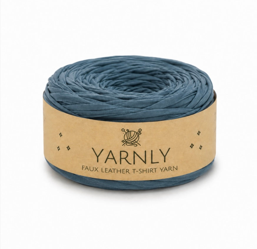 Faux Leather T-Shirt Yarn 100g Ball - Yarnly