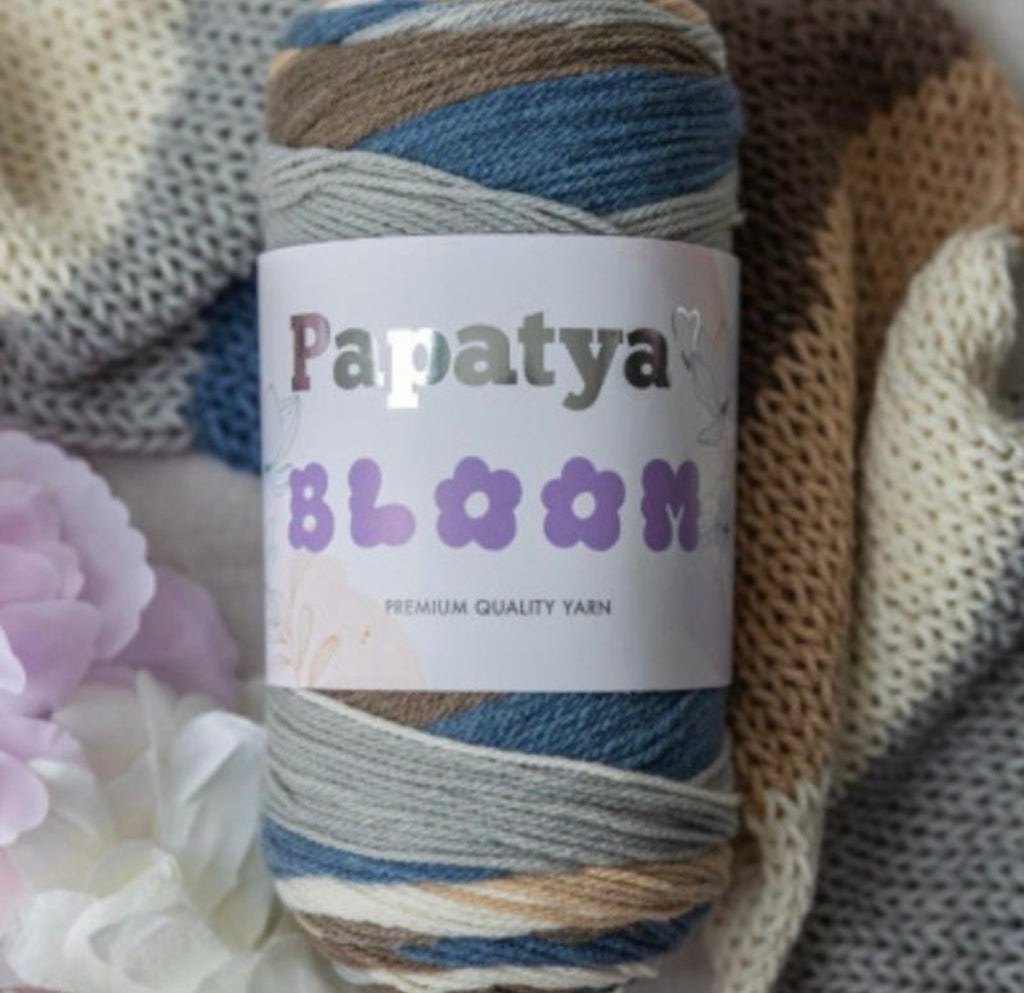 Papatya Bloom 5 x 100g 70% Acrylic & 30% Cotton Premium Quality Yarn for Crafting and Knitting Projects