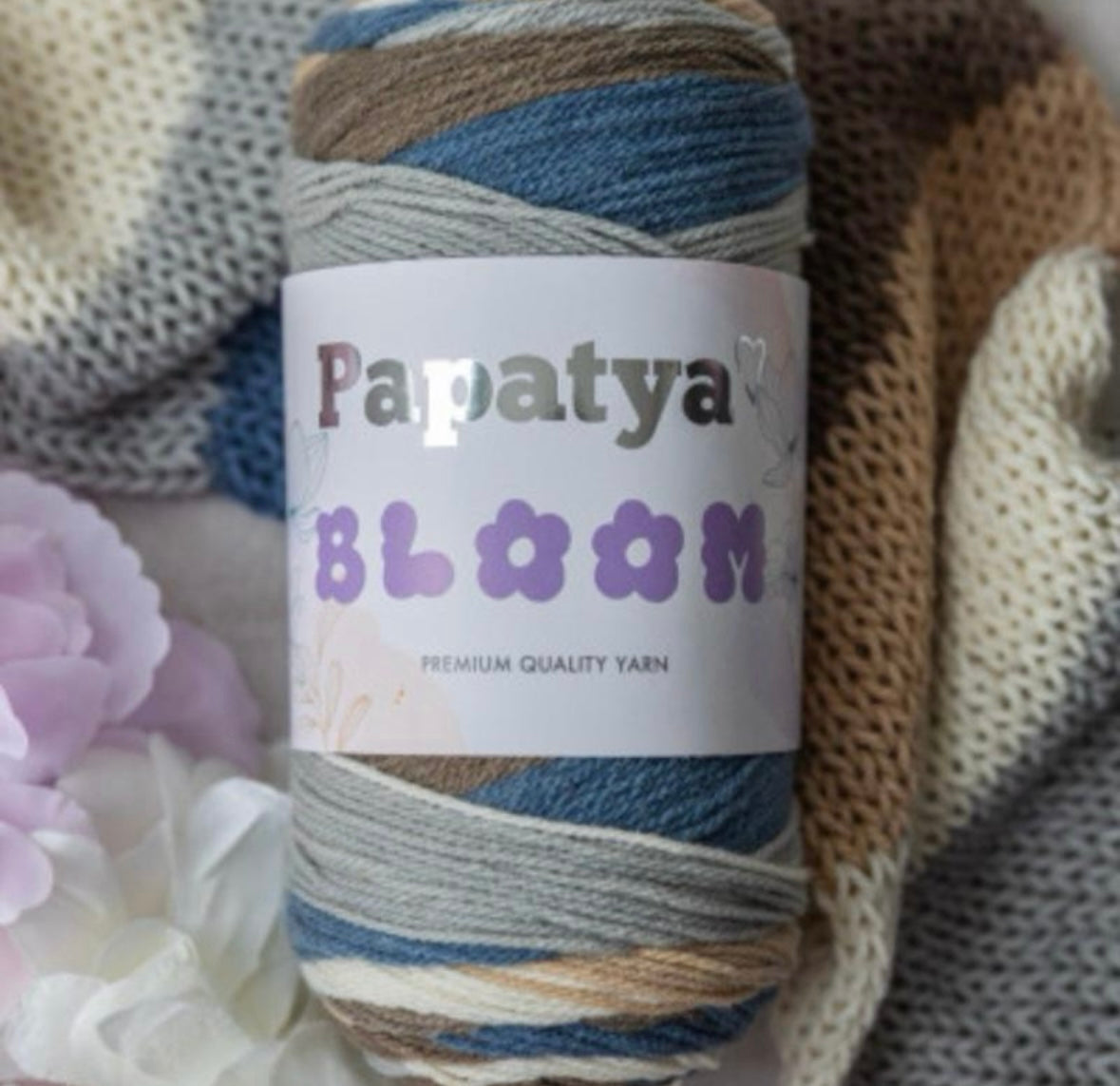 Papatya Bloom 5 x 100g 70% Acrylic & 30% Cotton Premium Quality Yarn for Crafting and Knitting Projects