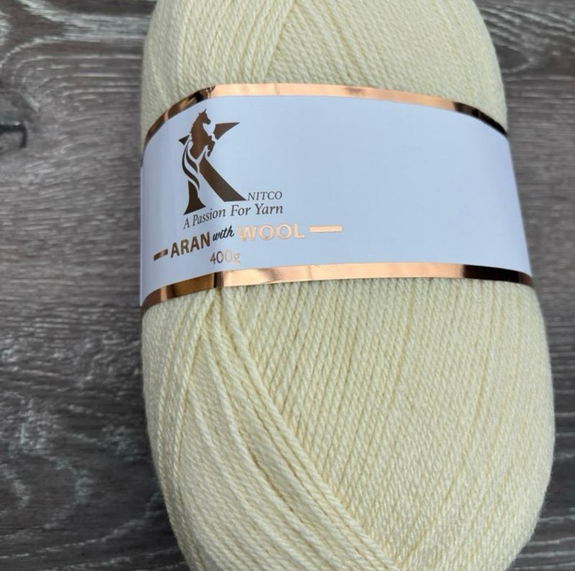 Knitco Aran & Wool Yarn 1 x 400g - 8 Colours to Choose from - Premium Acrylic & Wool Mix for Knitting and Crochet Projects