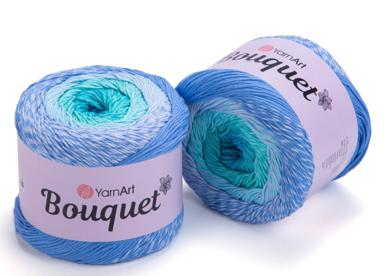 YarnArt Bouquet 100% Cotton DK  Cake 2 x 250g Cakes 500m