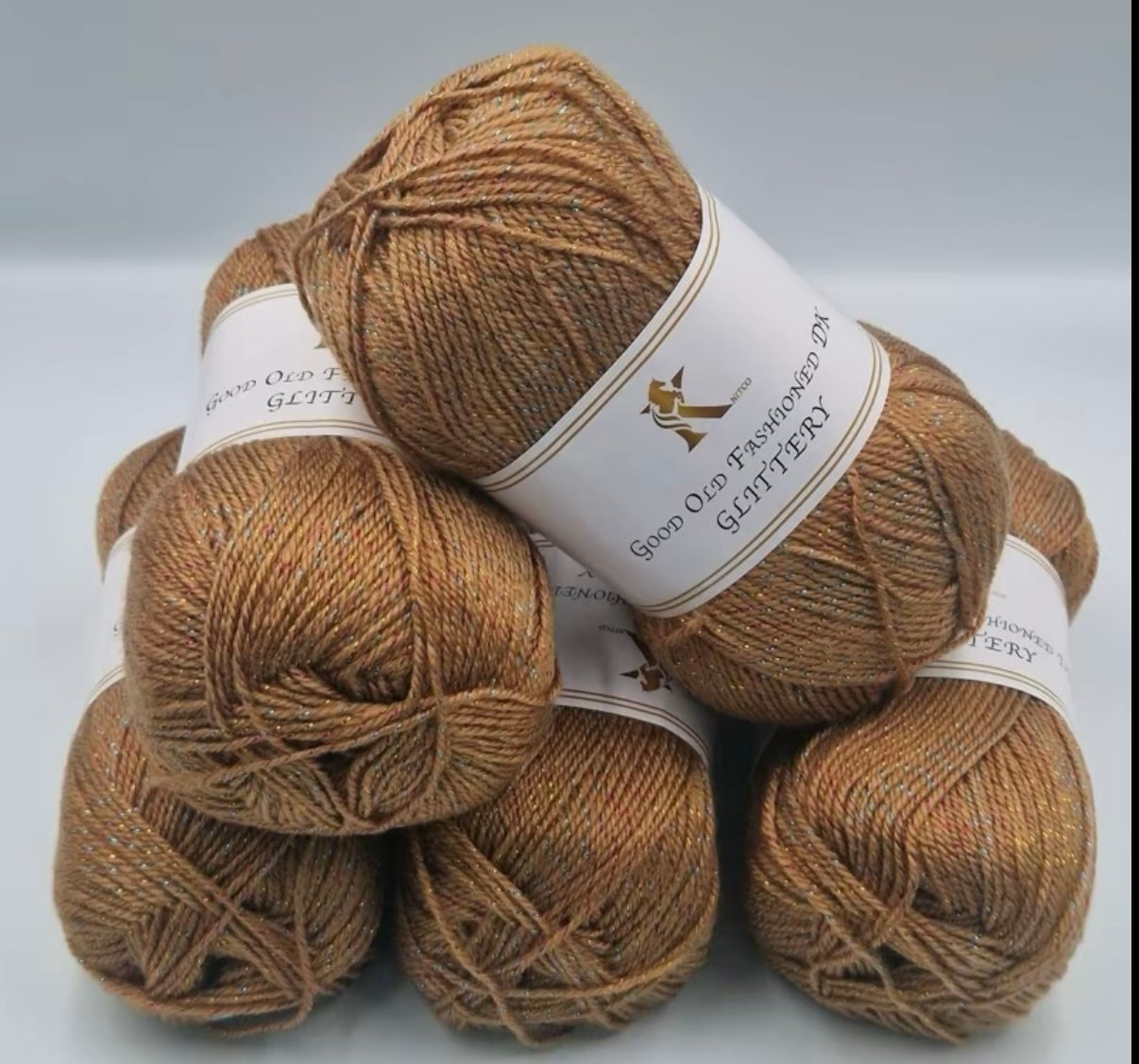 Knitco Good Old Fashioned Glittery DK 5 x 100g - 270m Crochet / Knitting Yarn 95% Acrylic 5% Silk
