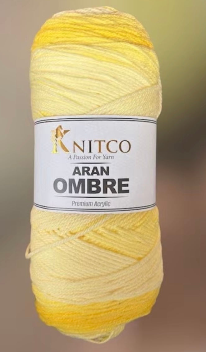 Knitco Aran Ombré Premium Acrylic Yarn - 200g 420mt