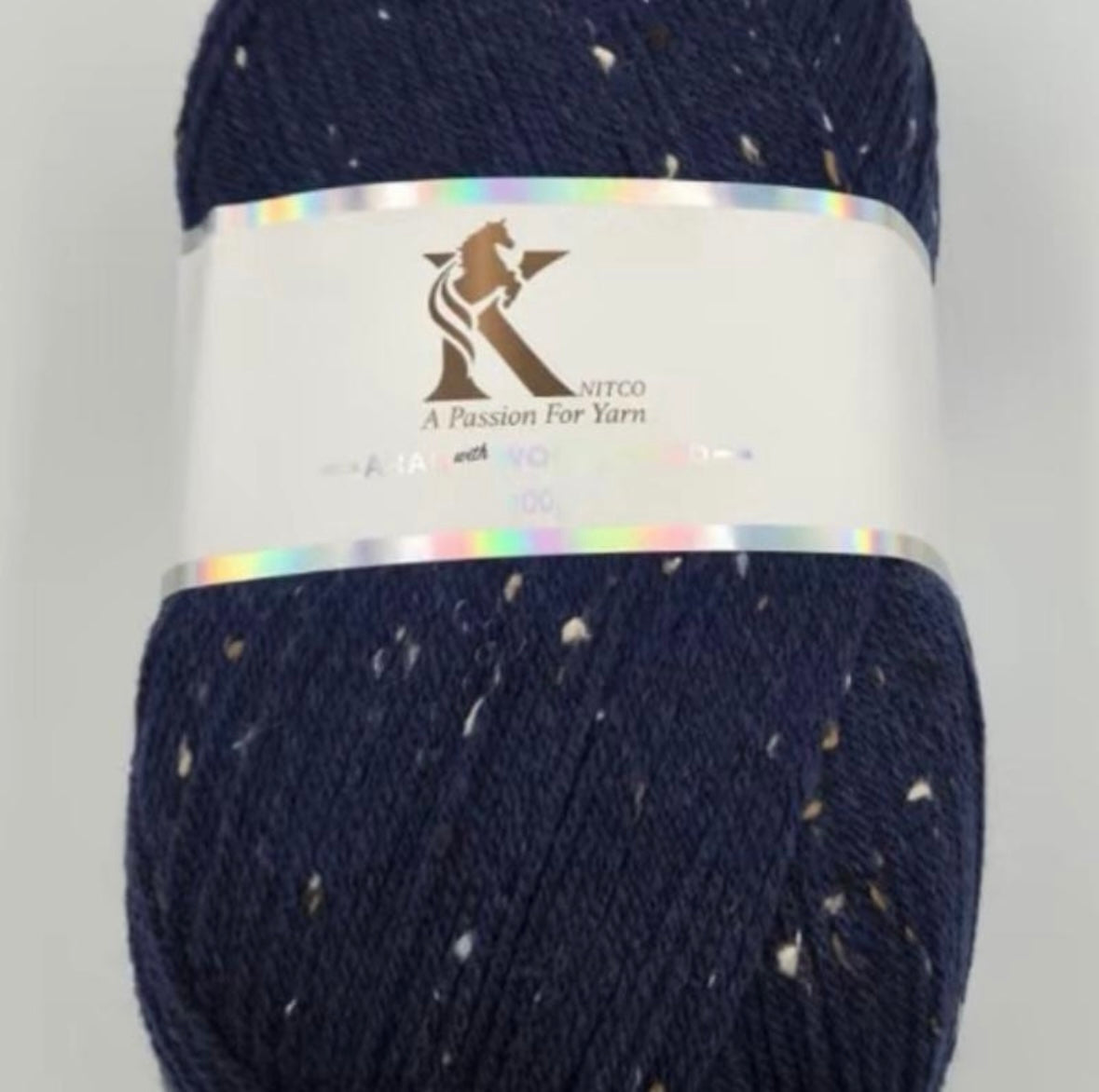 Knitco Aran acrylic & Wool Tweed - 400g Balls with 840mt of Yarn in Various Colors for Knitting Projects