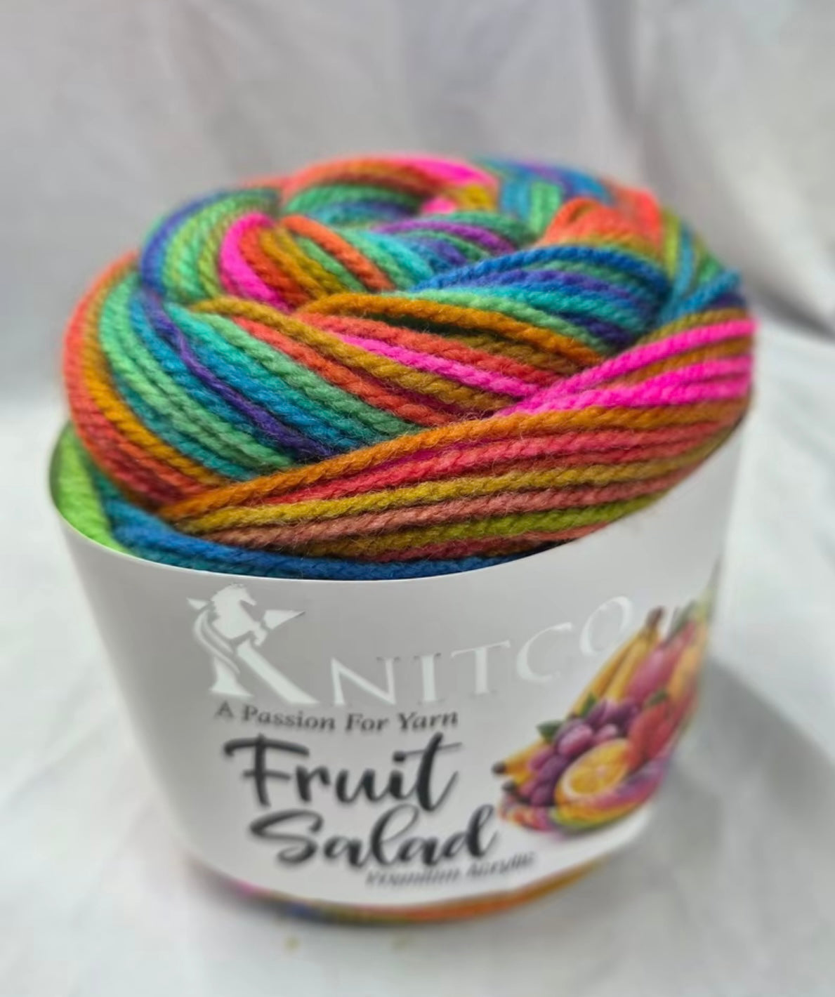 Knitco Fruit Salad 6 x 100g -360m 100% Premium Acrylic Yarn