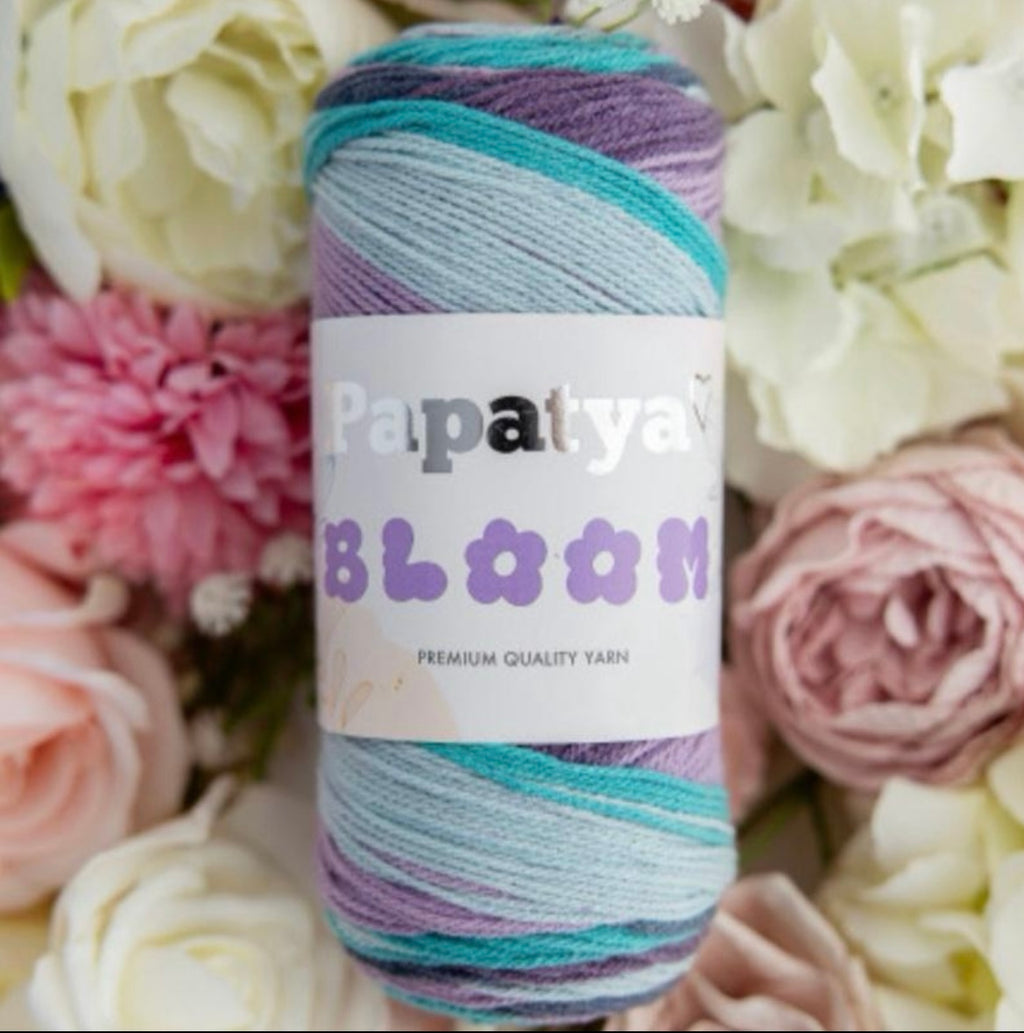 Papatya Bloom 5 x 100g 70% Acrylic & 30% Cotton Premium Quality Yarn for Crafting and Knitting Projects