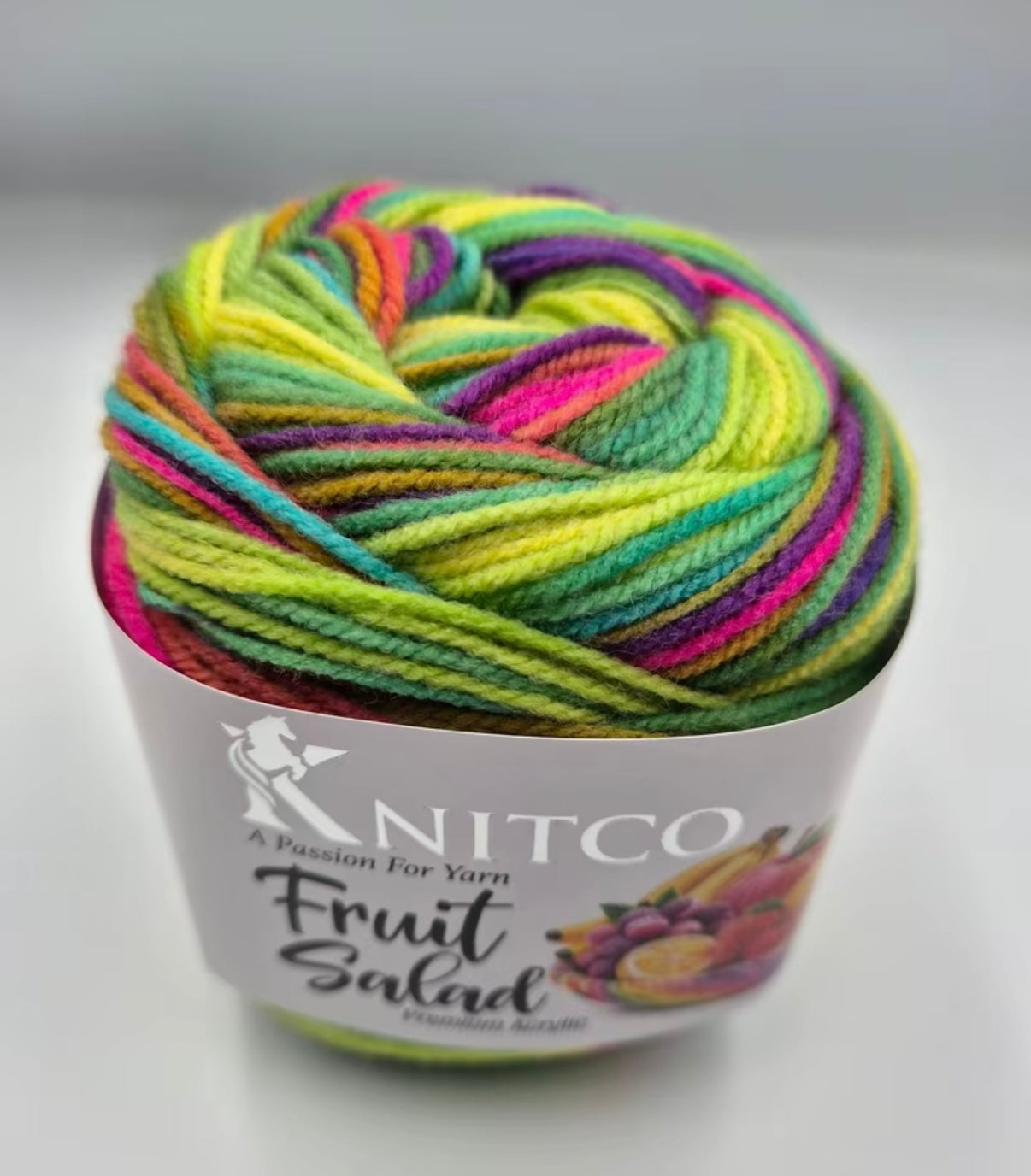 Knitco Fruit Salad 6 x 100g -360m 100% Premium Acrylic Yarn