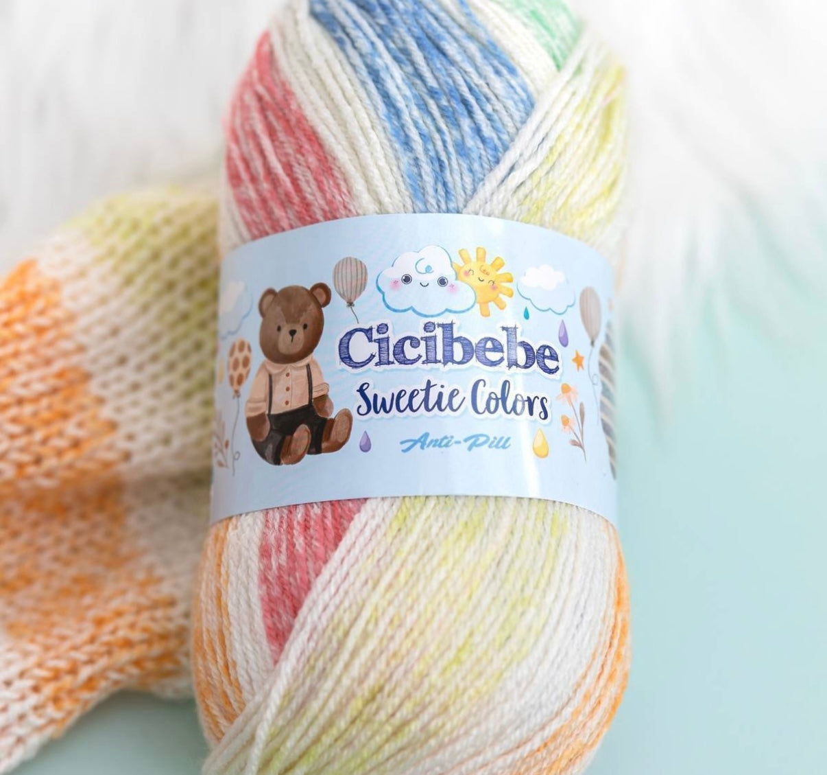 Cicibebe Sweetie Colors 100% Anti Pill Acrylic5 x 100g 265m