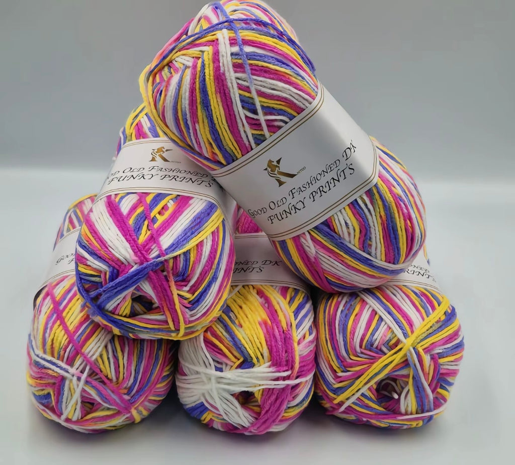 Knitco Good Old Fashioned Funky Prints 5 x 100g DK yarn