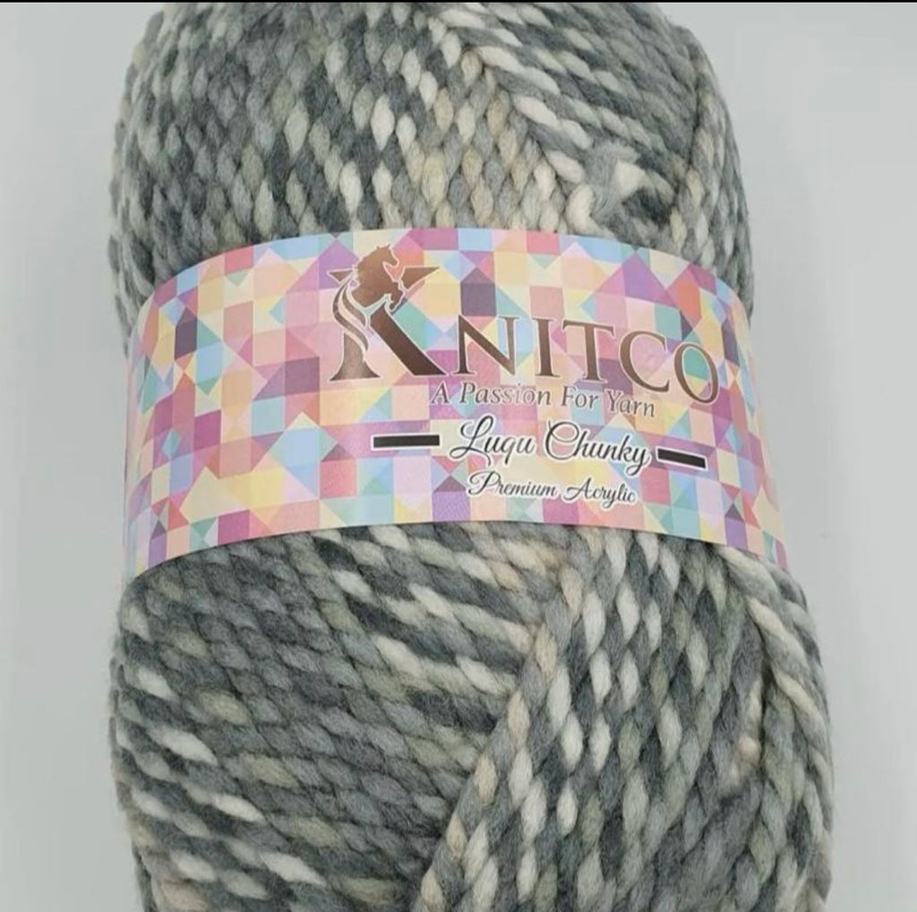 Knitco Luqu Chunky 1 x 300g Ball 195m Yarn for Crochet & Knitting Projects Soft and Warm Wool Blend - available in 11 gorgeous shades