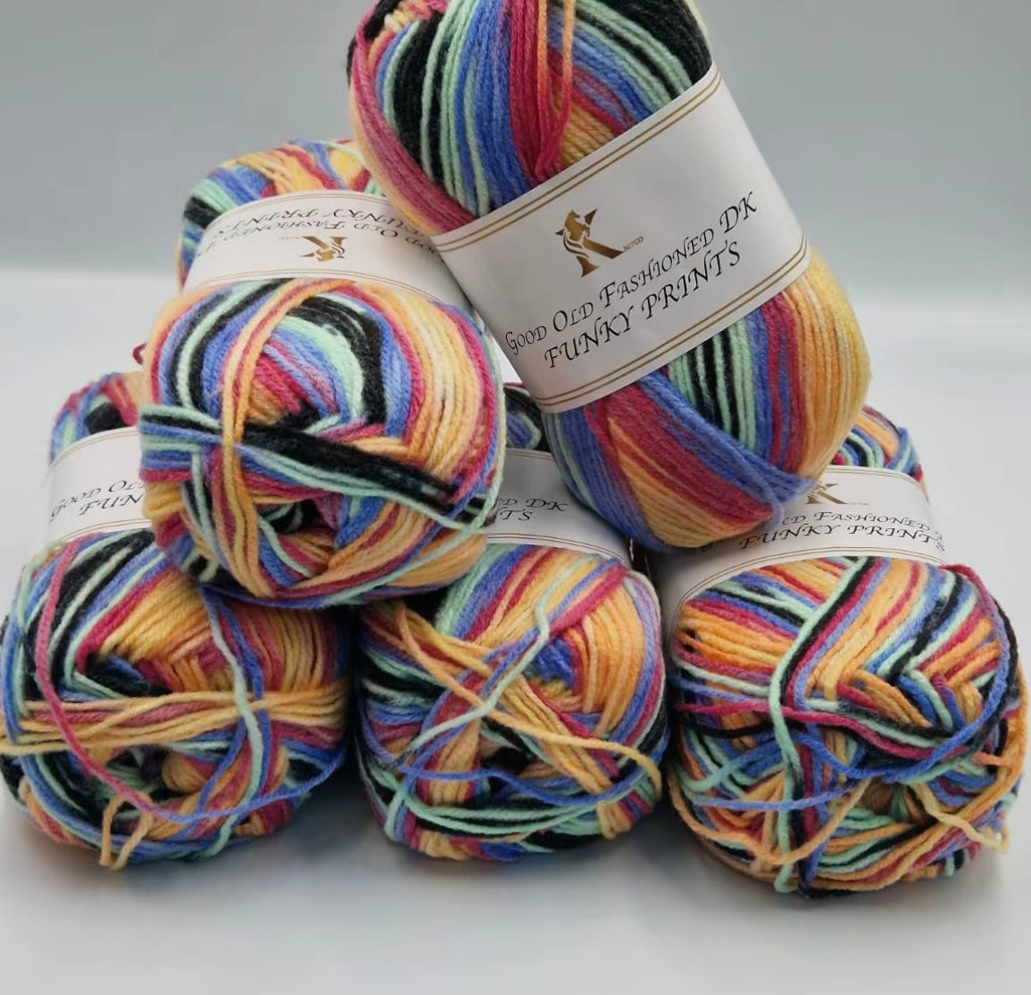 Knitco Good Old Fashioned Funky Prints 5 x 100g DK yarn