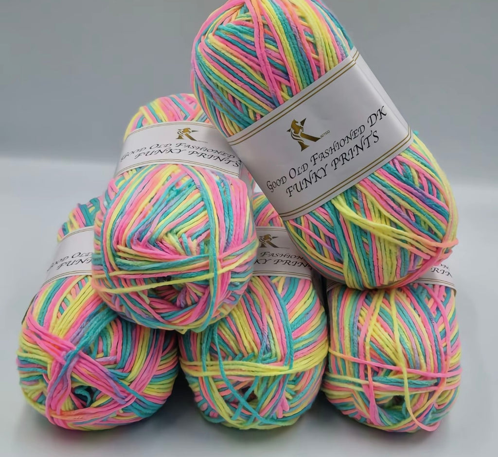 Knitco Good Old Fashioned Funky Prints 5 x 100g DK yarn
