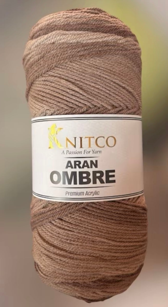 Knitco Aran Ombré Premium Acrylic Yarn - 200g 420mt