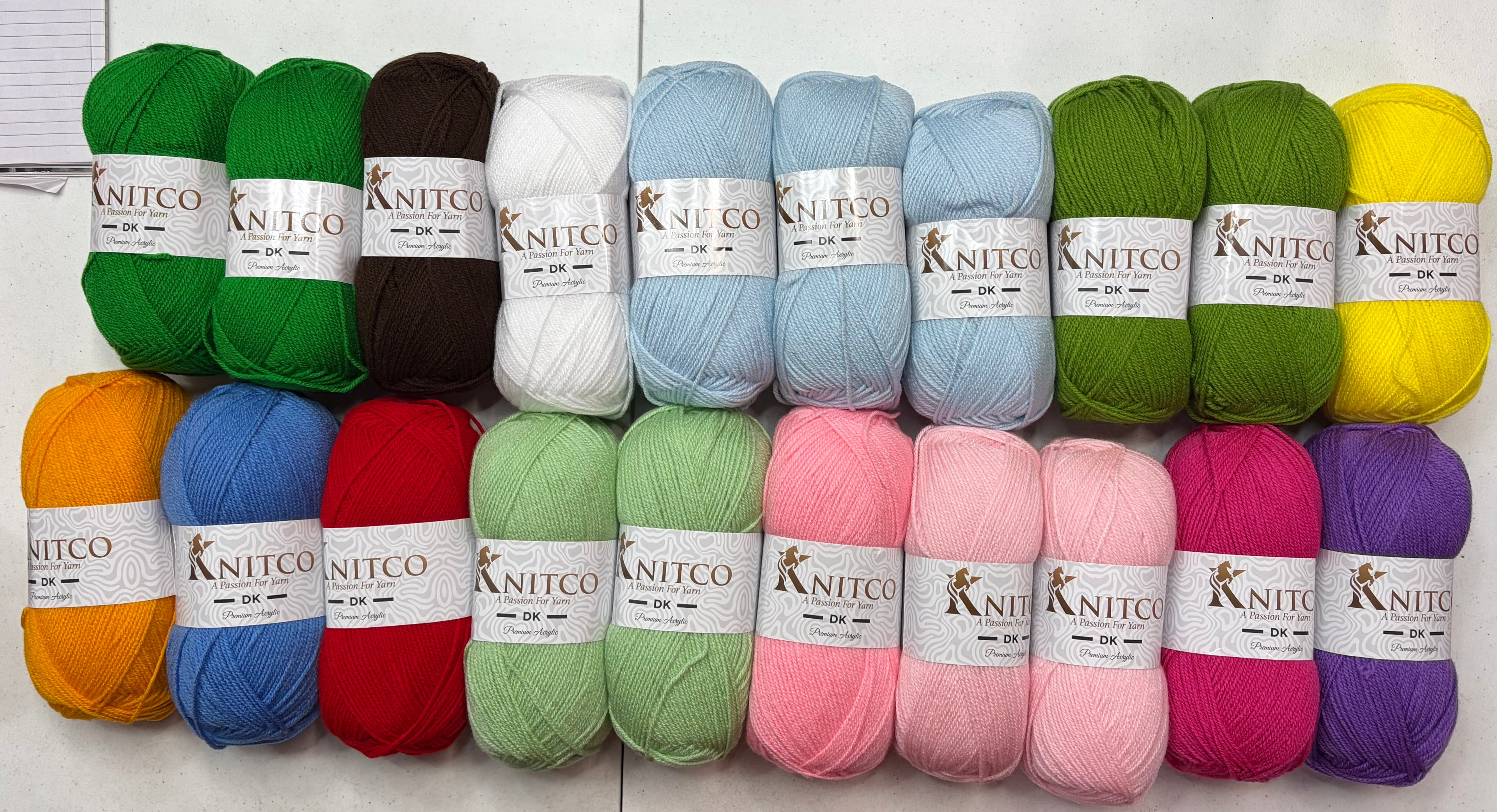 Kingcole Say it With Flowers CAL Pack - Yarn ONLY 20 x Knitco Premium DK Yarn