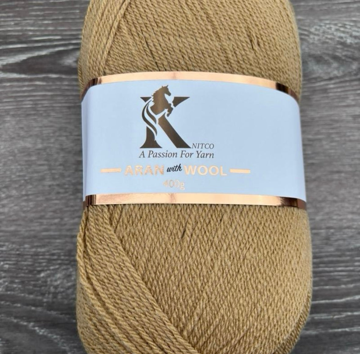 Knitco Aran & Wool Yarn 1 x 400g - 8 Colours to Choose from - Premium Acrylic & Wool Mix for Knitting and Crochet Projects