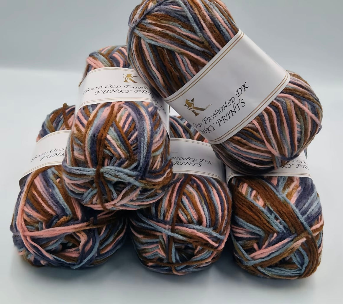 Knitco Good Old Fashioned Funky Prints 5 x 100g DK yarn